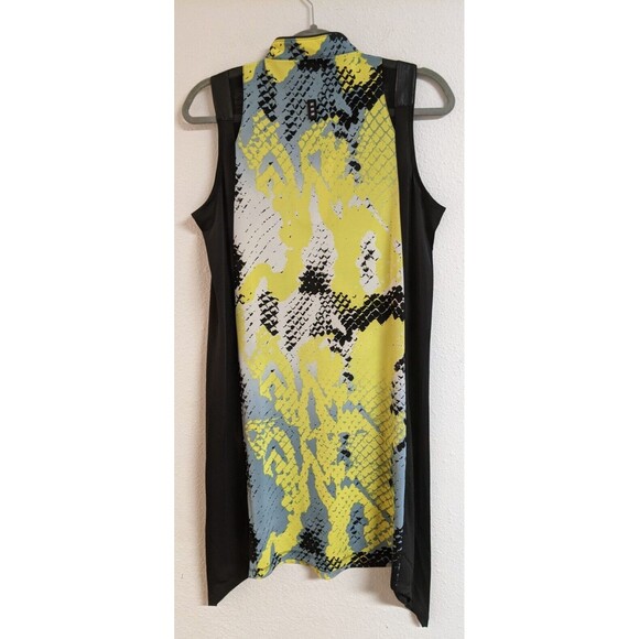 Women's JAMIE SADOCK 1/4 Zip Sleeveless Snakeskin Print Golf Dress M - Picture 6 of 14